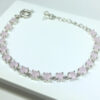Pulseira Isis Quartzo Rosa Folheado a Prata