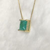 Colar Pedra Quadrada Fusion Verde Folheado a Ouro 18K - Image 2