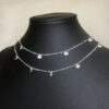 Colar Longo Cristal Folheado a Prata - Imagem 2