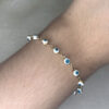 Pulseira Olho Grego Pequeno Folheado a Ouro 18K - Imagem 2