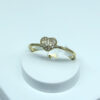 Anel Coração Micro Zircônias Folheado a Ouro 18K