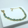 Pulseira Vitória Acquamarine Folheado a Ouro 18K
