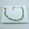 Pulseira Vitória Acquamarine Folheado a Ouro 18K