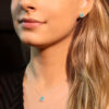 Conjunto Princesa Azul Leitoso Folheado a Prata