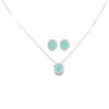Conjunto Princesa Azul Leitoso Folheado a Prata