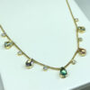 Choker Gotas Coloridas Folheado a Ouro 18K