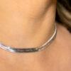 Choker Fita Larga Folheado a Prata