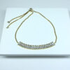 Pulseira Zircônias Baguete Folheado a Ouro 18K