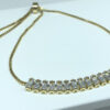 Pulseira Zircônias Baguete Folheado a Ouro 18K