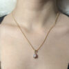 Conjunto Gota Quartzo Rosa Folheado a Ouro 18K - Image 3