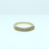 Anel Bia Micro Zircônias Folheado a Ouro 18K