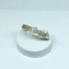 Anel Bia Micro Zircônias Folheado a Ouro 18K