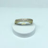 Anel Bia Micro Zircônias Folheado a Ouro 18K