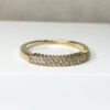 Anel Bia Micro Zircônias Folheado a Ouro 18K