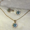 Conjunto Flor Acqua Folheado a Ouro 18K - Image 4