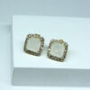 Brinco Renata Quartzo Branco Zircônias Folheado a Ouro 18K - Imagem 2