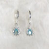Brinco Argolinha Maya Gota Acquamarine Folheado a Prata - Image 3