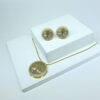 Conjunto Árvore da Vida com Zircônias Folheado a Ouro 18K