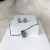 Conjunto Gota com Zircônias em Ródio Negro - Imagem 2