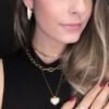 Colar Coração Micro Zircônias Folheado a Ouro 18K - Image 2