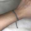Pulseira Pedra Azul Leitoso em Ródio Negro - Image 3