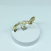 Anel Rúbia Micro Zircônias Folheado a Ouro 18K