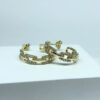 Brinco Argola Elos Folheado a Ouro 18K