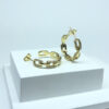 Brinco Argola Elos Folheado a Ouro 18K
