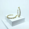 Brinco Argola com Zircônias Folheado a Ouro 18K