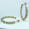 Brinco Argola com Zircônias Folheado a Ouro 18K