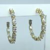 Brinco Argola com Zircônias Folheado a Ouro 18K