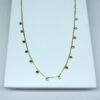 Colar Mini Zircônias Coloridas Folheado a Ouro 18K