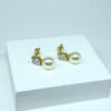 Brinco Pérola com Zircônia Folheado a Ouro 18K