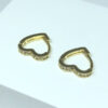 Brinco Argola Coração P Folheado a Ouro 18K