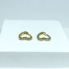 Brinco Argola Coração P Folheado a Ouro 18K