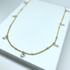 Colar Longo Cristal Folheado a Ouro 18K