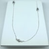 Colar Longo com Pedra Onix e Cristal Folheado a Prata