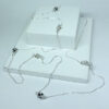 Colar Longo com Pedra Onix e Cristal Folheado a Prata