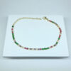 Pulseira Riviera Colorida Folheado a Ouro 18K