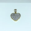 Pingente Coração Micro Zircônias Folheado a Ouro 18K