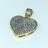 Pingente Coração Micro Zircônias Folheado a Ouro 18K