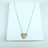 Colar Coração M Micro Zircônias Folheado a Ouro 18K