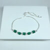 Pulseira Luisa Verde Esmeralda Folheado a Prata