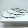 Pulseira Argola com Detalhes Folheado a Prata