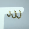 Brinco Argolinha Fernanda G Folheado a Ouro 18K