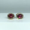 Brinco Princesa Pink com Micro Zircônia Folheado a Ouro 18K