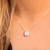 Conjunto Princesa Quartzo Branco Folheado a Prata - Imagem 3
