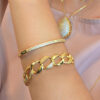 Pulseira Elos com Micro Zircônia Folheado a Ouro 18K