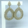 Brinco Festa Gota com Micro Zircônias Folheado a Ouro 18K
