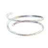 Bracelete Espiral com Micro Zircônias Folheado a Prata